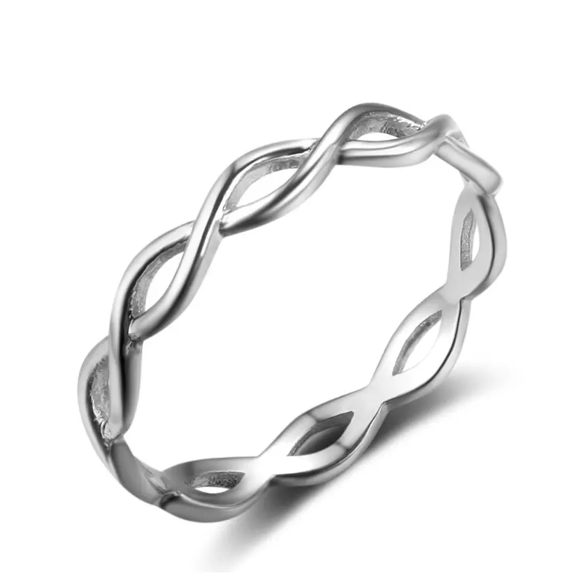 925 Sterling Silver Rings Celtic Knot Infinity Promise Ring Wedding For Women