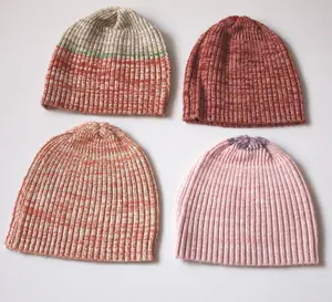 New Rib Knitted 8gg Winter Cashmere Hat Available At Cheapest Price