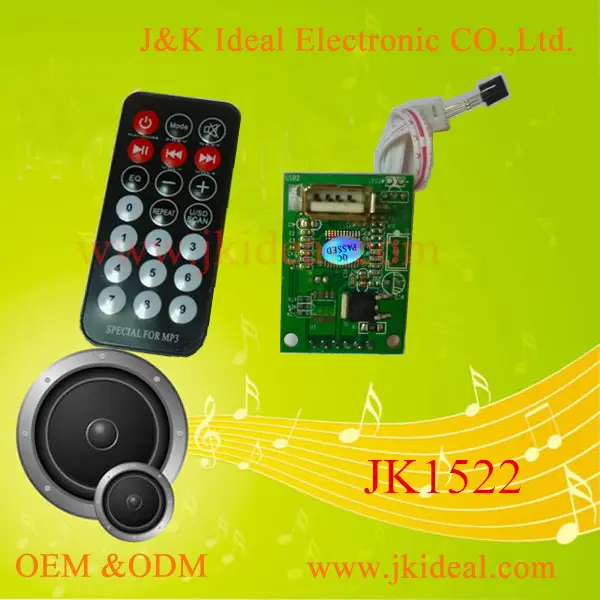 Jk1522 Simple usb radio mp3 carte de décodeur / module / pcb / ciucuit / lecteur télécommande