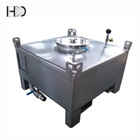 Réservoir de stockage IBC en acier inoxydable de qualité alimentaire industriel Wanlong Directly Factory 1000L, niveau de sécurité élevé