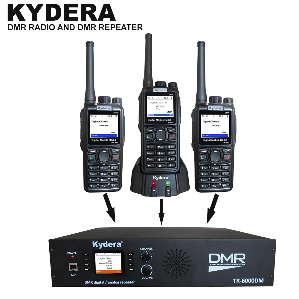 GPS Safe Full Power Digital DMR bathroom Radio with GPS Kydera DM-880 with DMR Repeater