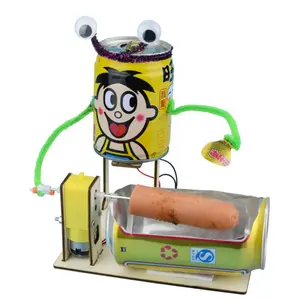 DIYバーベキュー作りロボット子供環境にやさしいおもちゃブリキ缶ロボット