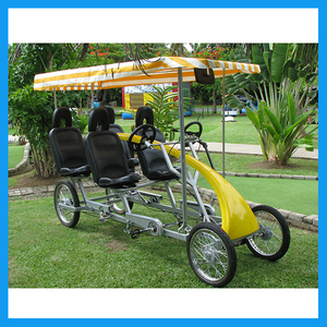 Leisure <span class=keywords><strong>Tandam</strong></span> adult Surrey bike bicycle pedal car 4 person images - Product Image 5
