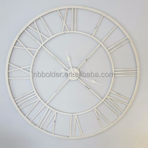 Main chiffres romains <span class=keywords><strong>horloge</strong></span> grand noir métal cadran 55 cm mur intérieur extérieur décoration hanging décoratif mur sculpture - Product Image 2