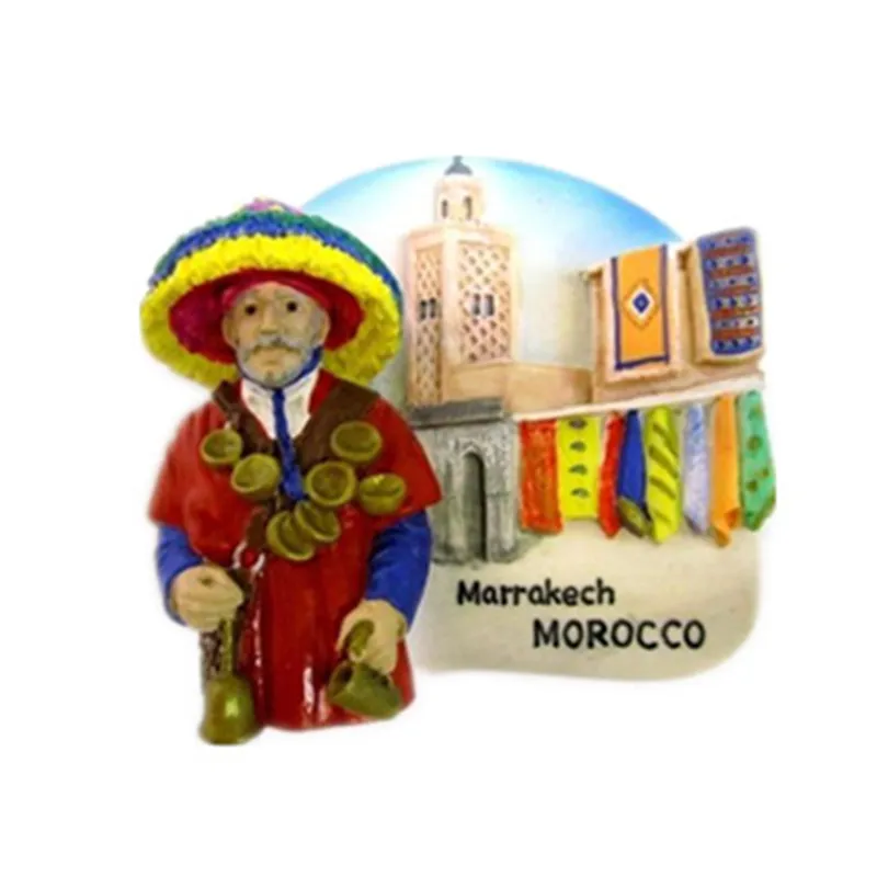 Marrakech Morocco souvenir fridge magnets