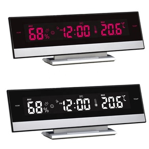 Mới lạ LED kỹ thuật số Đồng hồ báo thức cho trang trí nội thất văn phòng bảng nhiệt độ trong nhà độ ẩm hiển thị điện tử Đồng hồ bàn lịch - Product Image 3
