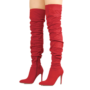 Handmade Sexy Ladies Faux Suede <strong>Thigh</strong> High Fetish <strong>Boots</strong> <strong>Women</strong> High Heel <strong>Boots</strong> - Product Image 3