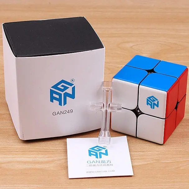 Cubo mágico personalizado de gan 2x2, cubo mágico de velocidade gan249 v2 2x2x2 para brinquedos quebra-cabeça
