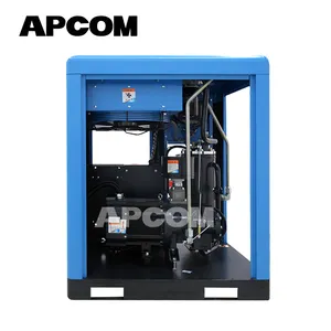 APCOM 공장 저소음 압축기 d' Air 직접 음소거 산업용 로터리 50HP 37kw 나사 압축기 공기 압축기