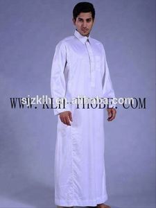 Abaya — vêtements musulmans pour hommes, en coton noir, style dubaï, Jilbabs turcs, vêtements islamiques, Thobe - Product Image 5