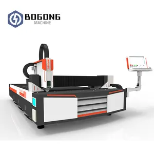 Kualitas Tinggi Jinan Bogong Logam CNC 1530 1000 Watt Laser Cutter untuk Logam Cut