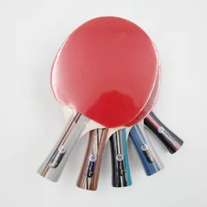 Raquettes de ping-pong professionnelles, 7 couches, lame de bois, ensemble de tennis de table, avec couvercle et logo imprimé