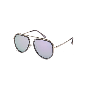 Gafas de Sol EUGENIA Económicas, Diseño Aviador, Lentes de Espejo, <span class=keywords><strong>Color</strong></span> Rosa, Montura Mixta de Metal, Estilo Piloto - Product Image 5
