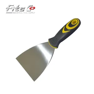 Direct Manufacturer Stainless Steel Paint Scraper Drywall Tool Scraper Silicone Spatula With Color Plastic Handle