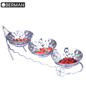 Khách sạn quán cà phê giá thiết bị danh sách 2 tier vuông nhỏ rèn bát snack fruit hiển thị stand - Product Image 6