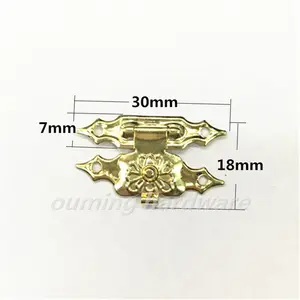 Small Metal Brass Plated Decorative Lock For Wooden Box Gift Box Lock