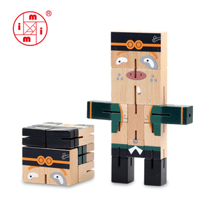 <span class=keywords><strong>Cubo</strong></span> di <span class=keywords><strong>Legno</strong></span> Robot Puzzle Giocattoli <span class=keywords><strong>Cubo</strong></span> Puzzle dalla Forma Sorprendente - Product Image 5
