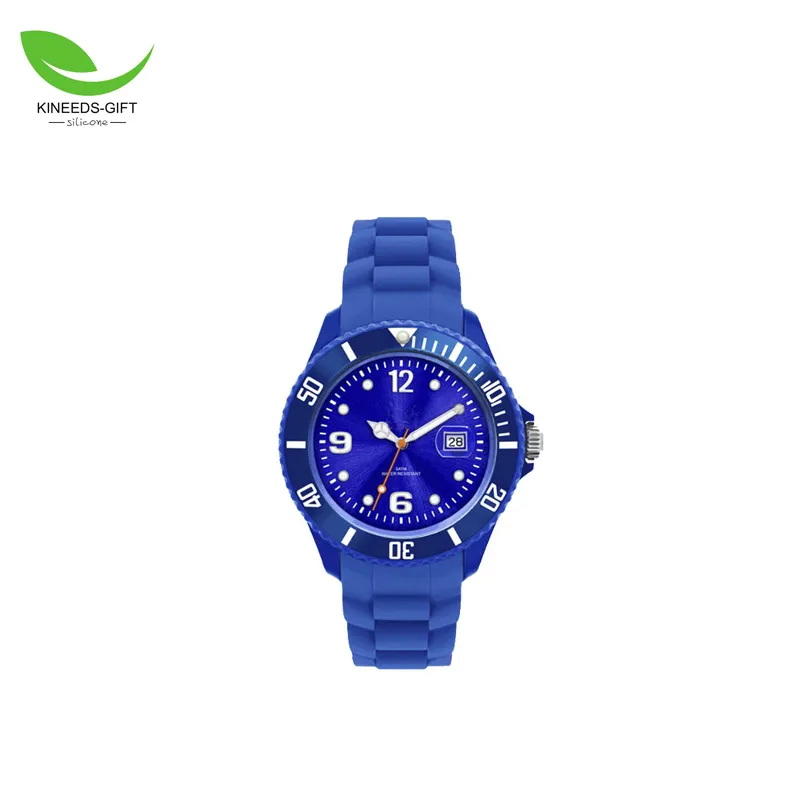 Classic Water resistant quartz watch Jelly colorful Silicone Quartz Watch