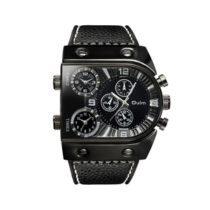 Top luxury Oulm Colorful Oulm 9315 orologi da <span class=keywords><strong>uomo</strong></span> tre movimento al quarzo cinturino in pelle <span class=keywords><strong>orologio</strong></span> da polso <span class=keywords><strong>analogico</strong></span>-<span class=keywords><strong>digitale</strong></span> - Product Image 5