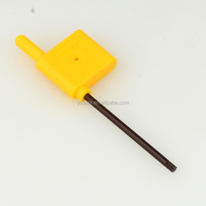 Chiavi a Stella Tipo Bandiera T6 T7 T8 T10 T9 T15 T20 <span class=keywords><strong>T25</strong></span> per Inserti in Carburo, Colore Giallo - Product Image 4