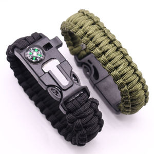 Açık kamp hayatta kalma kiti <span class=keywords><strong>Paracord</strong></span> bilezik pusula düdük çok işlevli çakı aksesuarları - Product Image 2