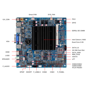 RGeek Desktop X86 scheda madre per Computer PC industriale M/B Intel Celeron J1900 <span class=keywords><strong>DDR3</strong></span> scheda madre per PC Mini ITX Dual Lan - Product Image 6