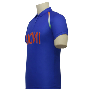 Spedizione gratuita moda estiva all'ingrosso 100% poliestere blu asciutto veloce sublimazione Design personalizzato Cricket squadra maglia <span class=keywords><strong>India</strong></span>
