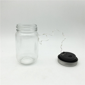 Alta calidad En Relieve solar mason jar 1000 ml con tapa de Navidad decoraciones - Product Image 3