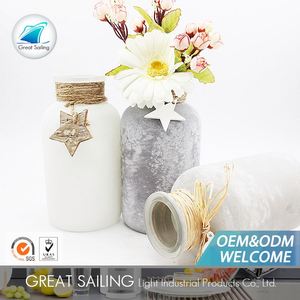 Altos Jarrones De <span class=keywords><strong>Cristal</strong></span> De La Flor Con la Cuerda de Calidad fina Decoración - Product Image 5