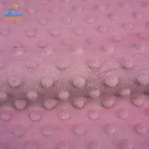 Polyester örme için süper yumuşak velboa minky peluş kumaş oyuncak ayakkabı battaniyeler 200 gsm renkli