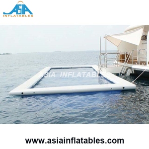 <span class=keywords><strong>Piscine</strong></span> gonflable flottante en Pvc, pour la mer/le lac, rectangulaire, avec <span class=keywords><strong>filet</strong></span> noir, offre spéciale - Product Image 4