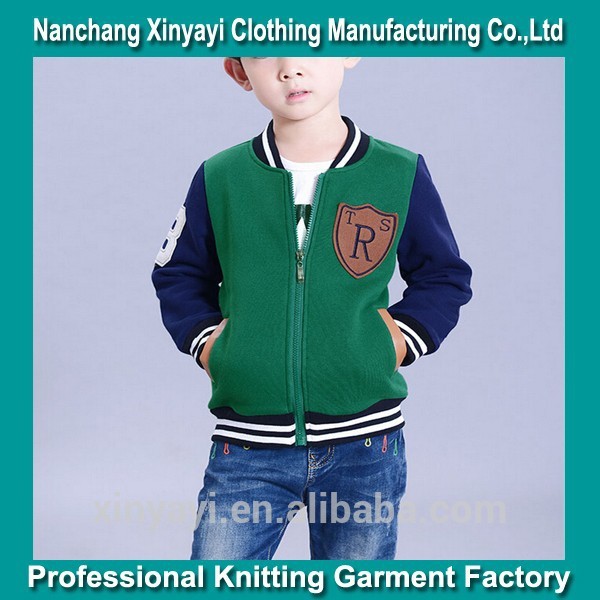 горячие новые продукты для 2015 щеткой шерсть кардиган большие мальчик бейсбольной форме/моделей для детей кардиган пот
