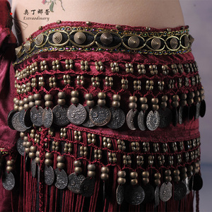 Offre Spéciale 3 Couleur Tribal Danse Du Ventre Perles Gland Hip Écharpe Pièces Ceinture - Product Image 6