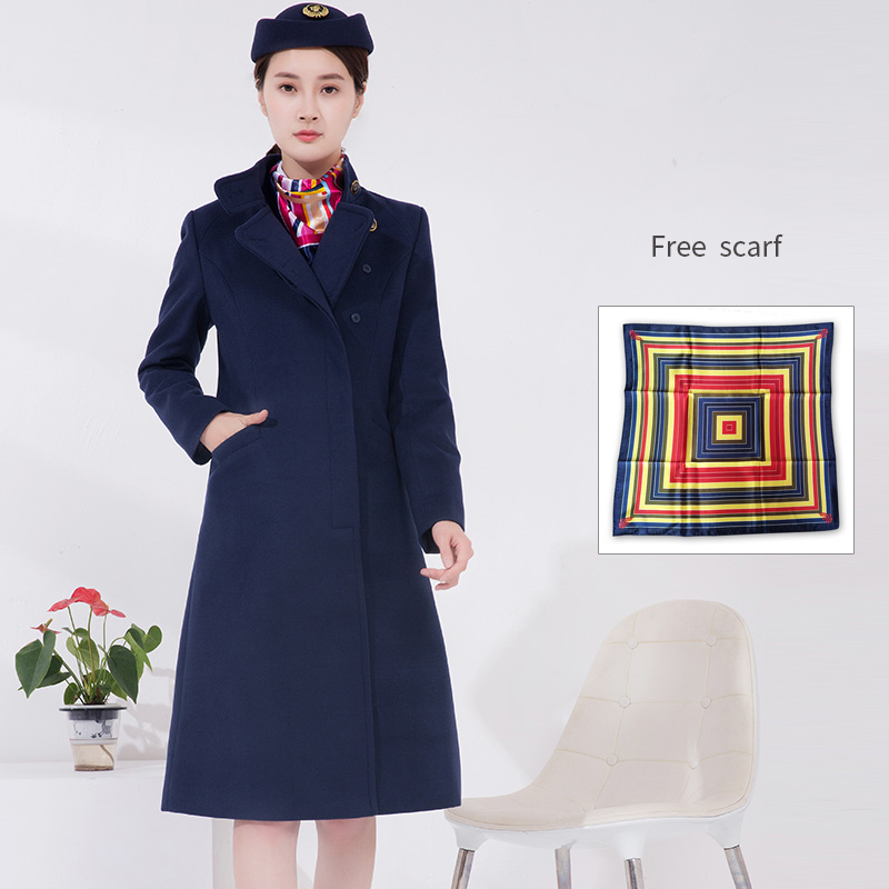 Cappotto Blu Profondo + Sciarpa