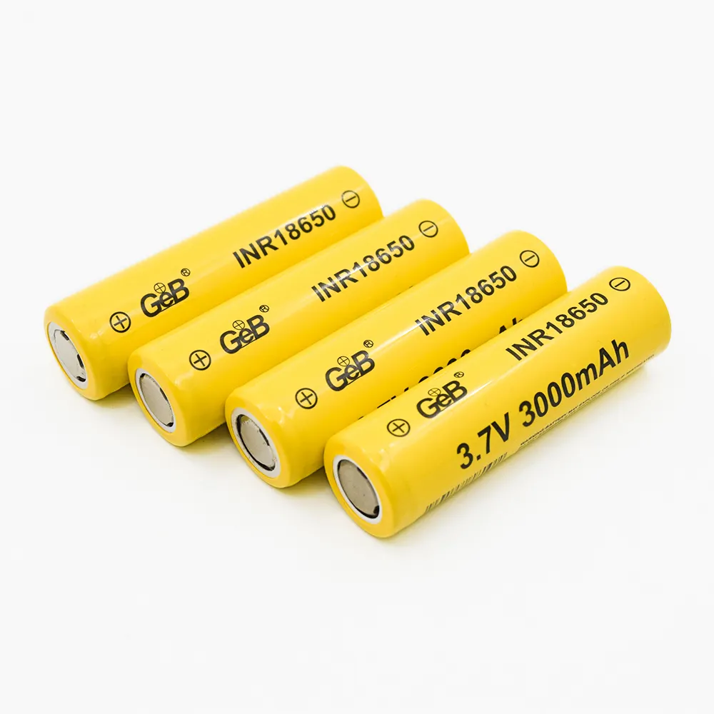 उच्च क्षमता लिथियम आयन 18650 3.7 v 3000 mAh rechargeable ली आयन पावर बैटरी