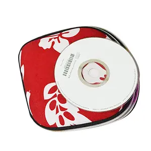 Zipper Closure Portable Hard Red Fashion DVD Storage Case Waterproof Cover Holder Carrying EVA CD Case