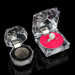 Vinyl Acrylic Transparent <strong>Jewelry</strong> <strong>clear</strong> Ring <strong>Box</strong> - Product Image 5