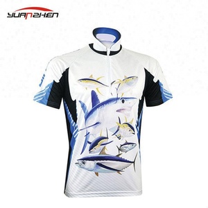 Custom mens sublimación pesca camisa jersey - Product Image 2