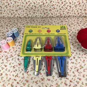 HIGH QUALITY FABRIC <strong>BIAS</strong> <strong>TAPE</strong> <strong>MAKER</strong> <strong>SET</strong> for SEWING QUILTING ACCESSORIES - Product Image 1