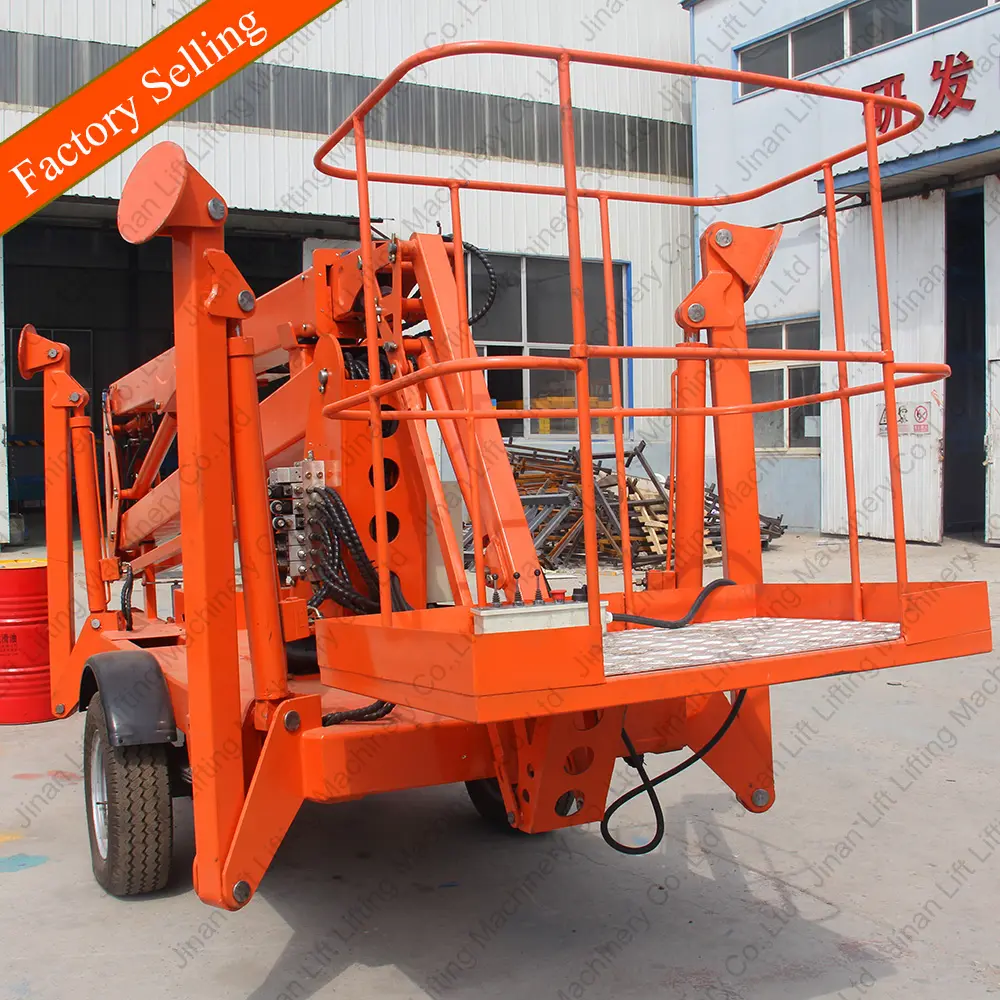 Hydraulic 20m telescopic boom lift articulating electric man lift with 360 Degree Rotation