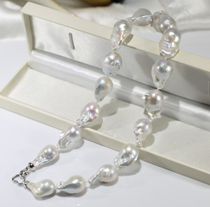 FEIRUN Kalung Pernyataan Wanita, 15*20-25Mm AA + Kelas Barok Air Tawar - Product Image 2
