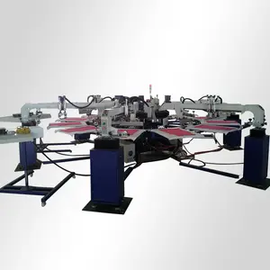 automatic 8 colour 12 stations t shirt printing machine for sale