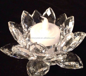Bougeoir Lotus en <span class=keywords><strong>cristal</strong></span>, porte-bougie, MH-1349 - Product Image 3