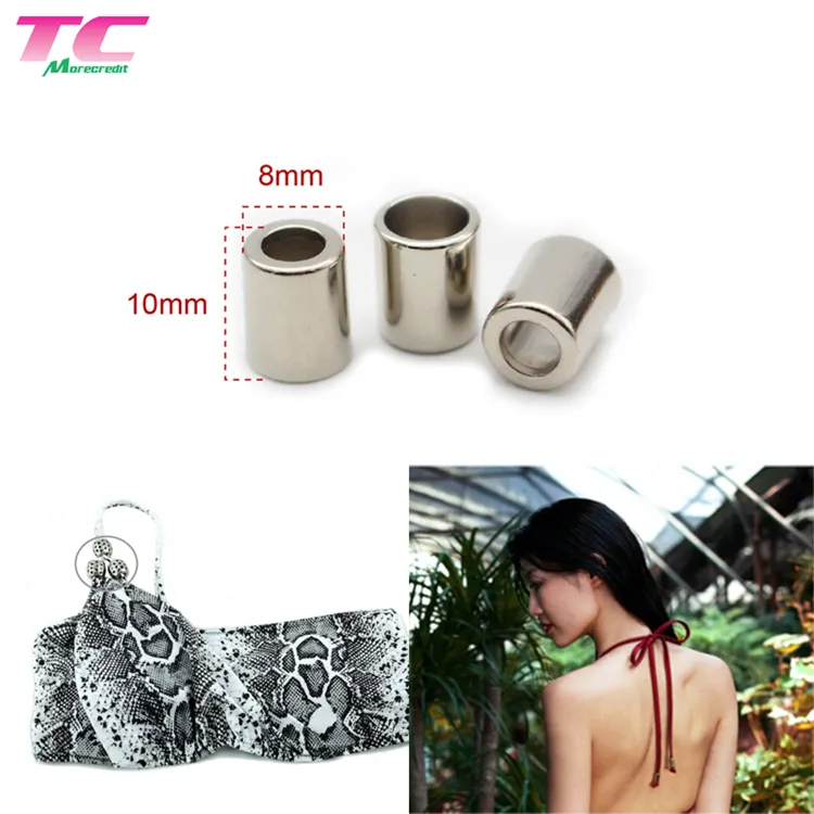 Mevcut Model L10xW8mm Metal İpli kordon sonu ve İpli ipuçları mayo pantolon Hoodie terminalleri aksesuarları