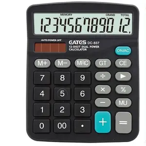 12 dígitos solar y energía batería uso general calculadora gran pantalla LCD Oficina Popular Calculadora de escritorio