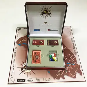 Amostra grátis personalizar jogos de tabuleiro, impressão de papel peças do jogo de tabuleiro