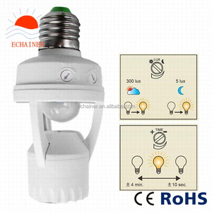PIR Tự Động Đèn LED Thiết Bị Chuyển Mạch Chuyển Động Hồng Ngoại Cảm Biến Ánh Sáng Ổ Cắm E27 Đèn Giữ Vít Ổ Cắm Bóng Đèn Trong Nhà - Product Image 2