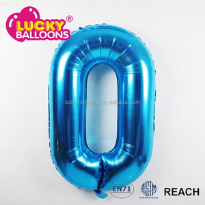 Nylon hecho número Azul de la hoja en forma de calidad EN71 34 pulgadas Jumbo du bang globos niños juguetes y pasatiempos - Product Image 3