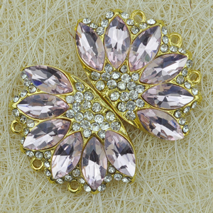 Keering Mode Or Argent Placage Mariage Strass Bouton Pression en Métal pour Vêtements WBK-1511 - Product Image 5