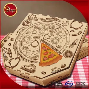 Customized food grade takeaway pizza box carton with logo